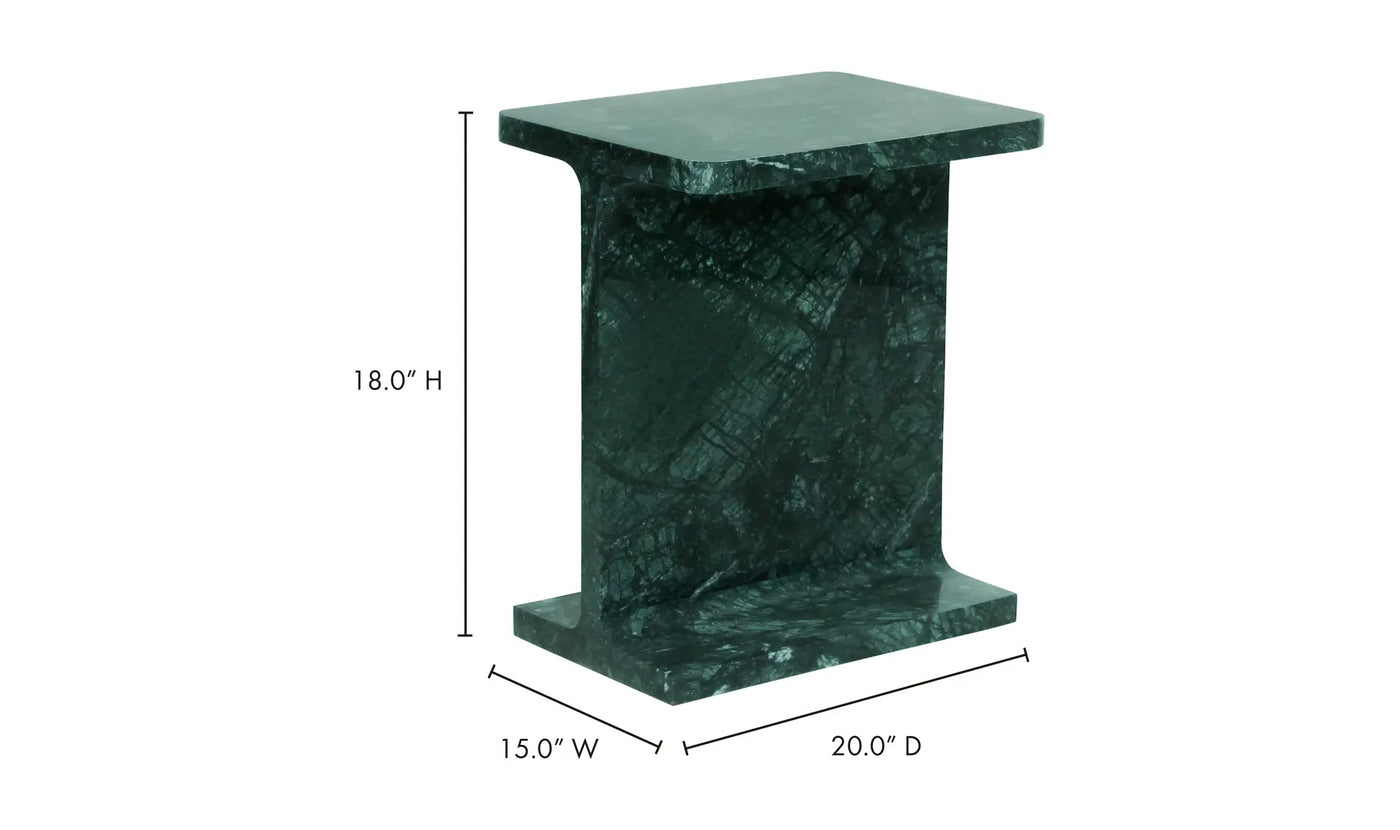 Tullia Marble Side Table - Green
