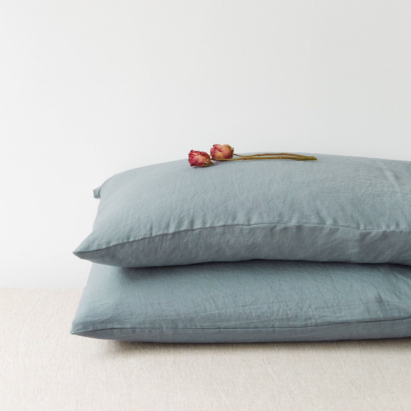 Blue Fog Linen Pillowcase: 20"x28" Standard