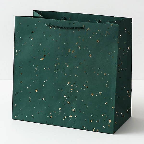 Gold Fleck on Green Gift Bag Large