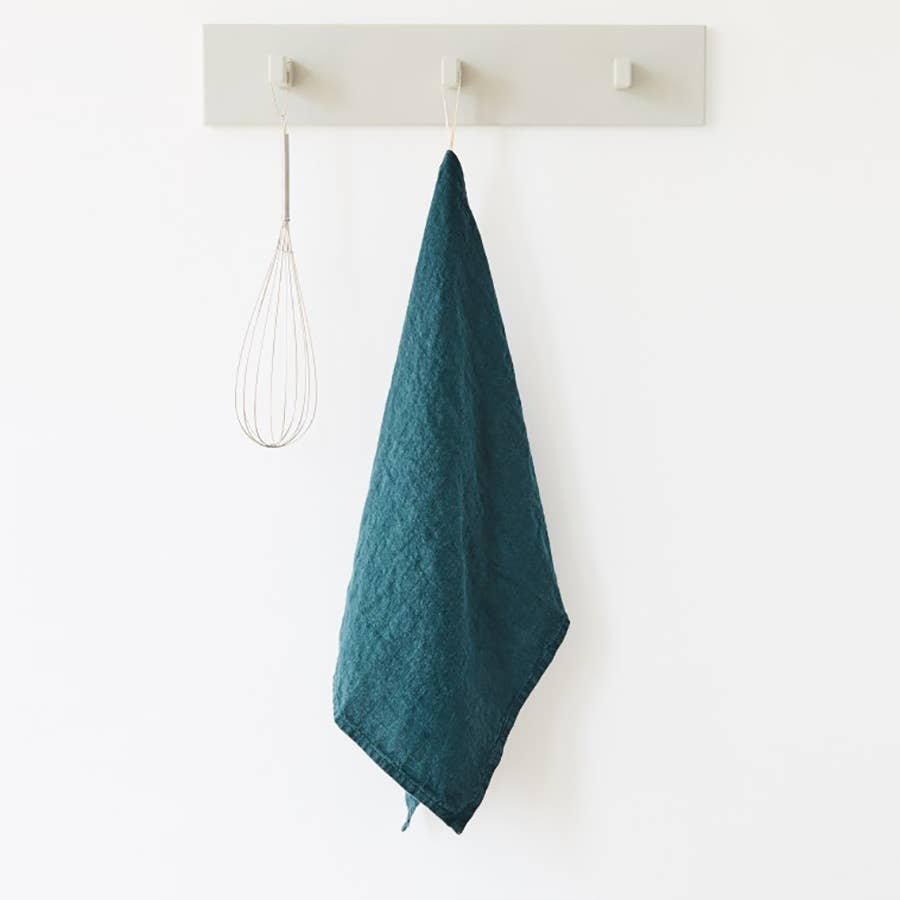 Linen Kitchen Towel: Deep Water