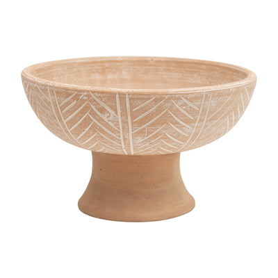 Footed Terracotta Bowl