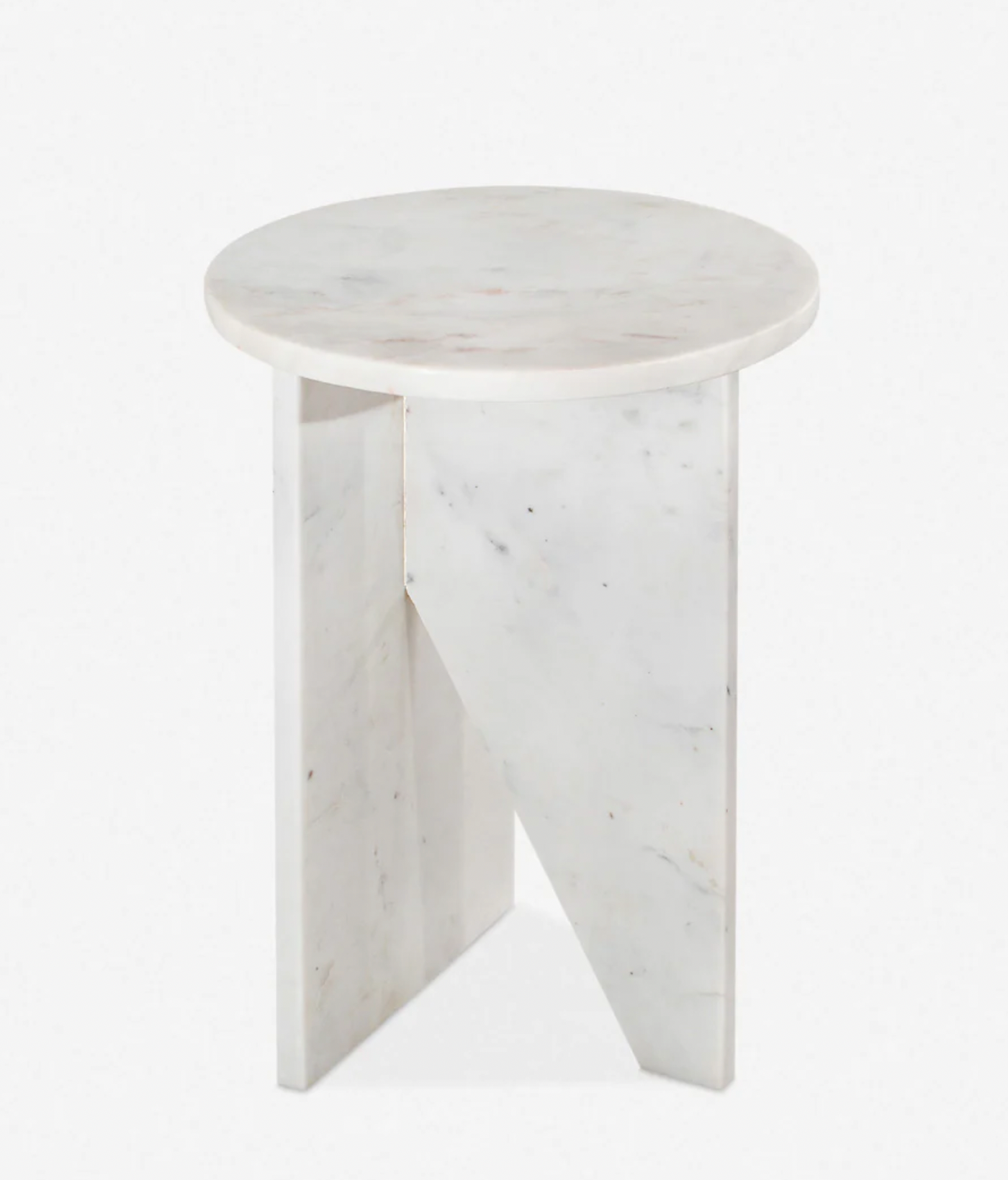 Mari Accent Table-White Marble