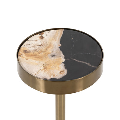 Bevin Petrified Wood End Table