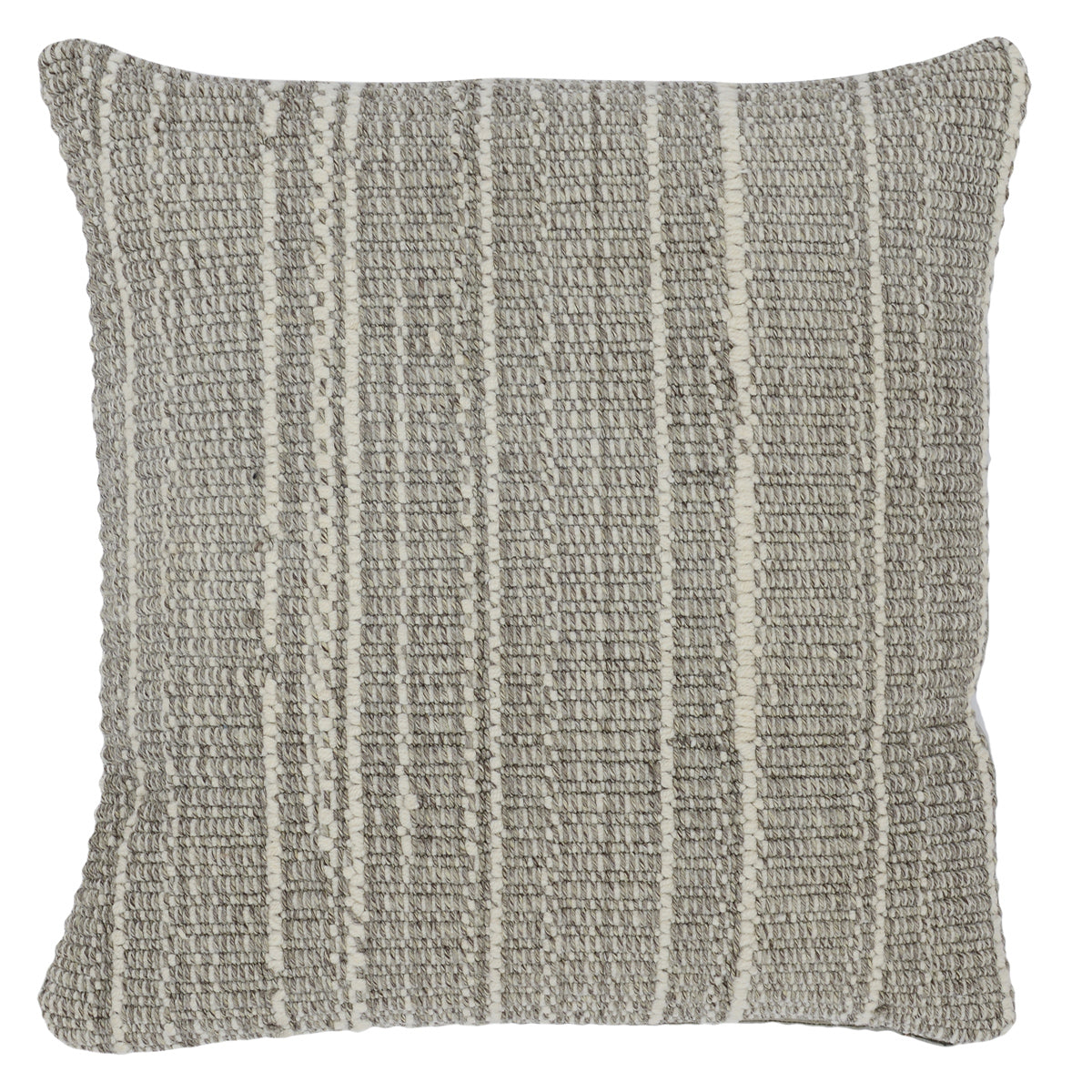 Indoor/Outdoor Gray Throw Pillow Pair